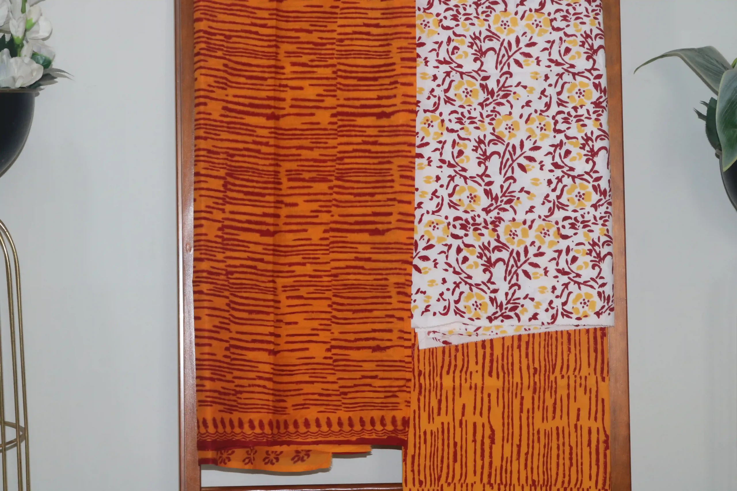 Hand Block Printed Coloured Dress Material (Unstiched) - 106 - Image 2