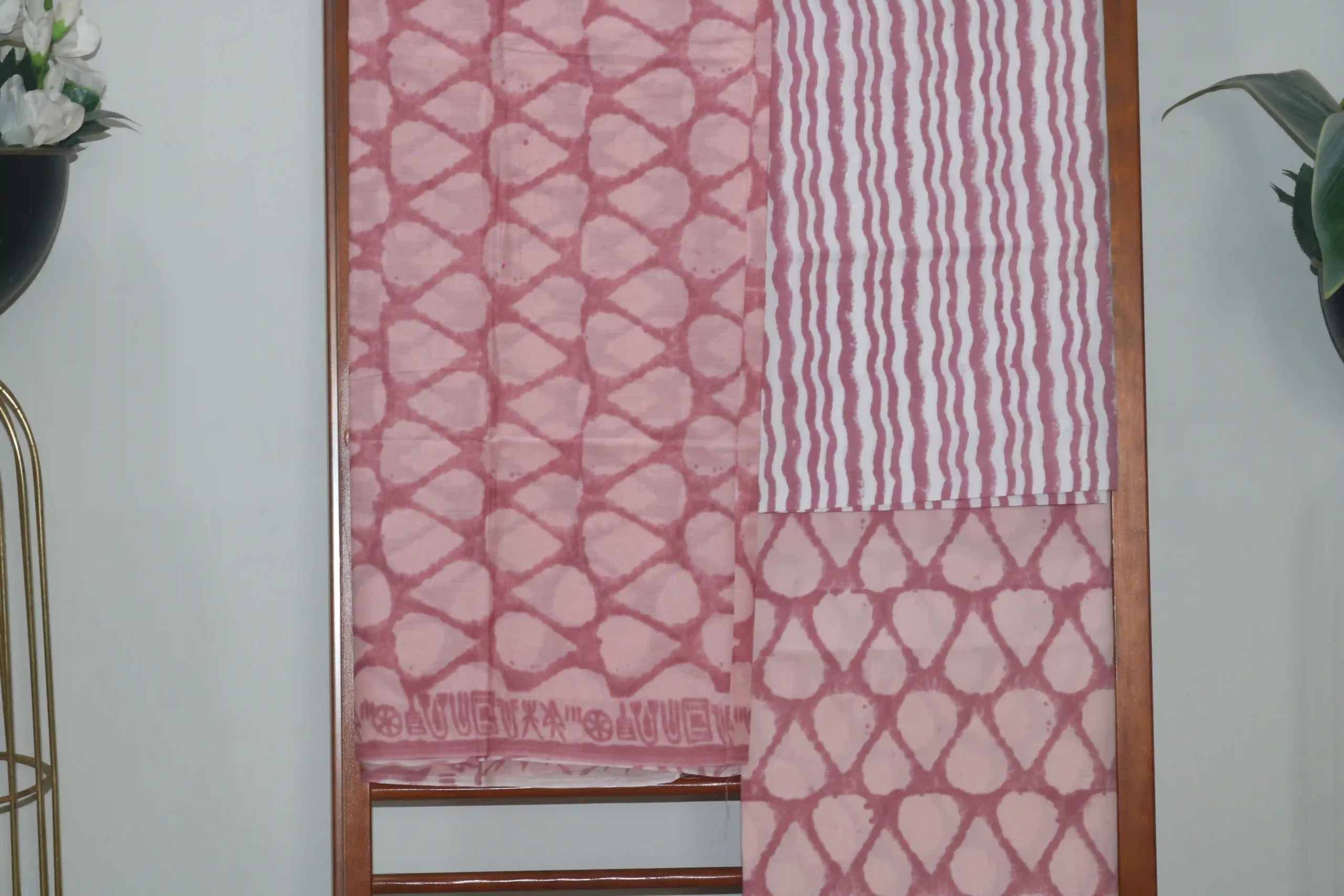 Hand Block Printed Coloured Dress Material (Unstiched) - 111 - Image 2