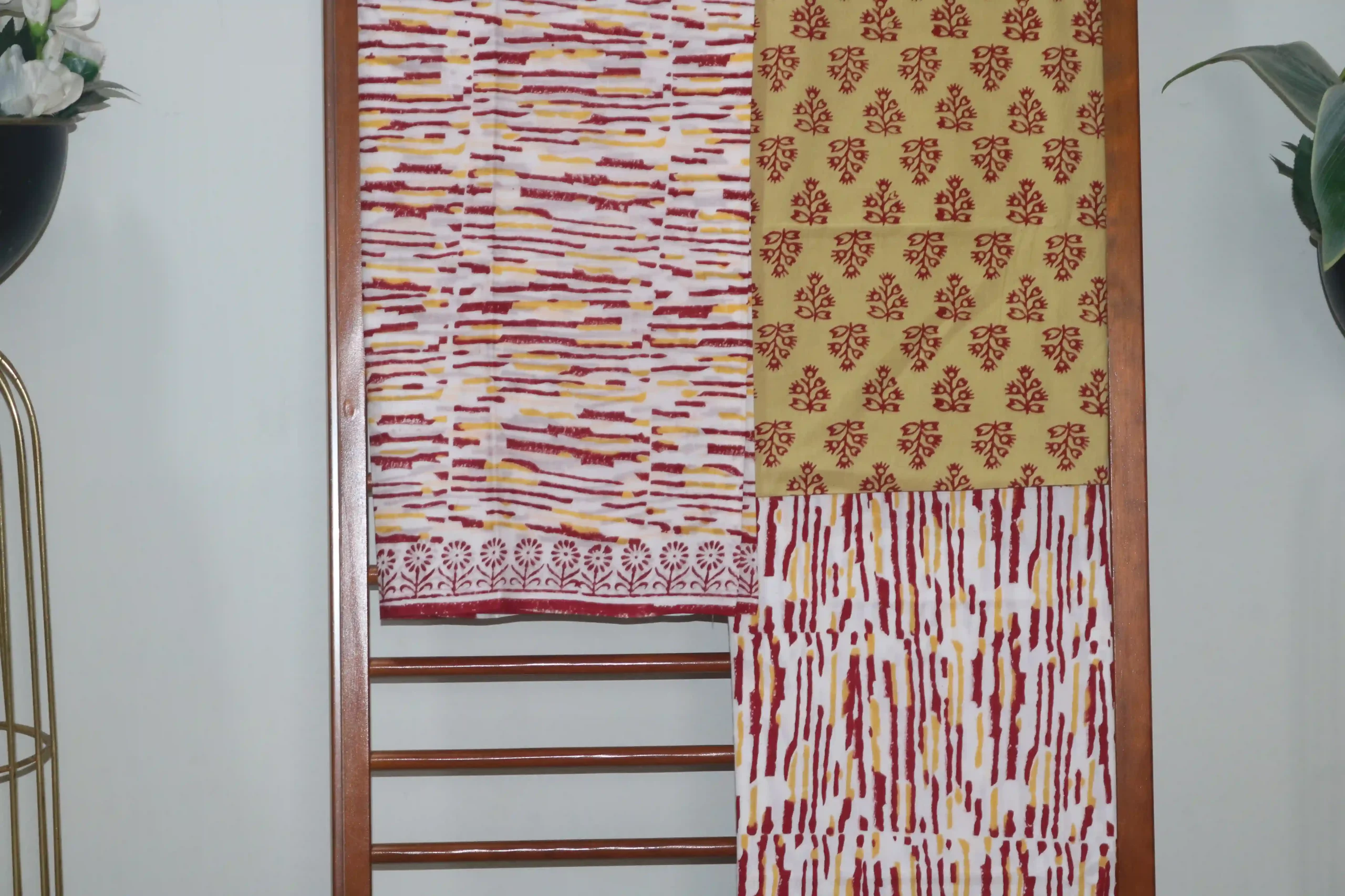 Hand Block Printed Coloured Dress Material (Unstiched) - 112 - Image 2