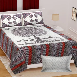 Barmeri Collection King Size Cotton Print Bedsheet - MP 26