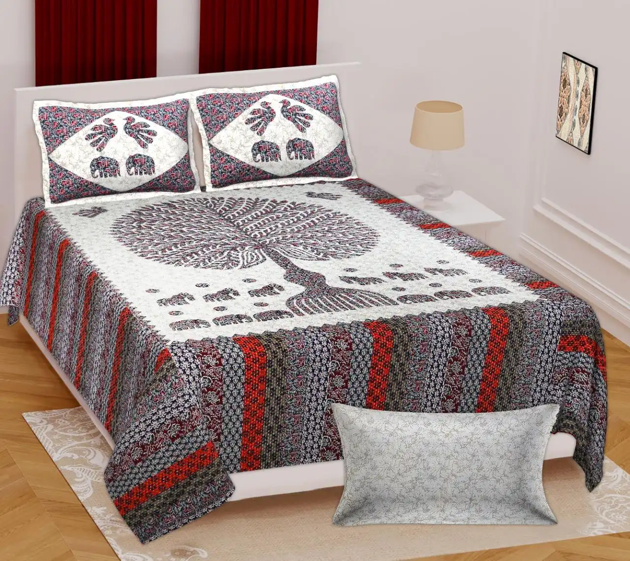Barmeri Collection King Size Cotton Print Bedsheet - MP 26