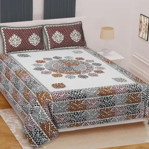 Barmeri Collection King Size Cotton Print Bedsheet - MP 28