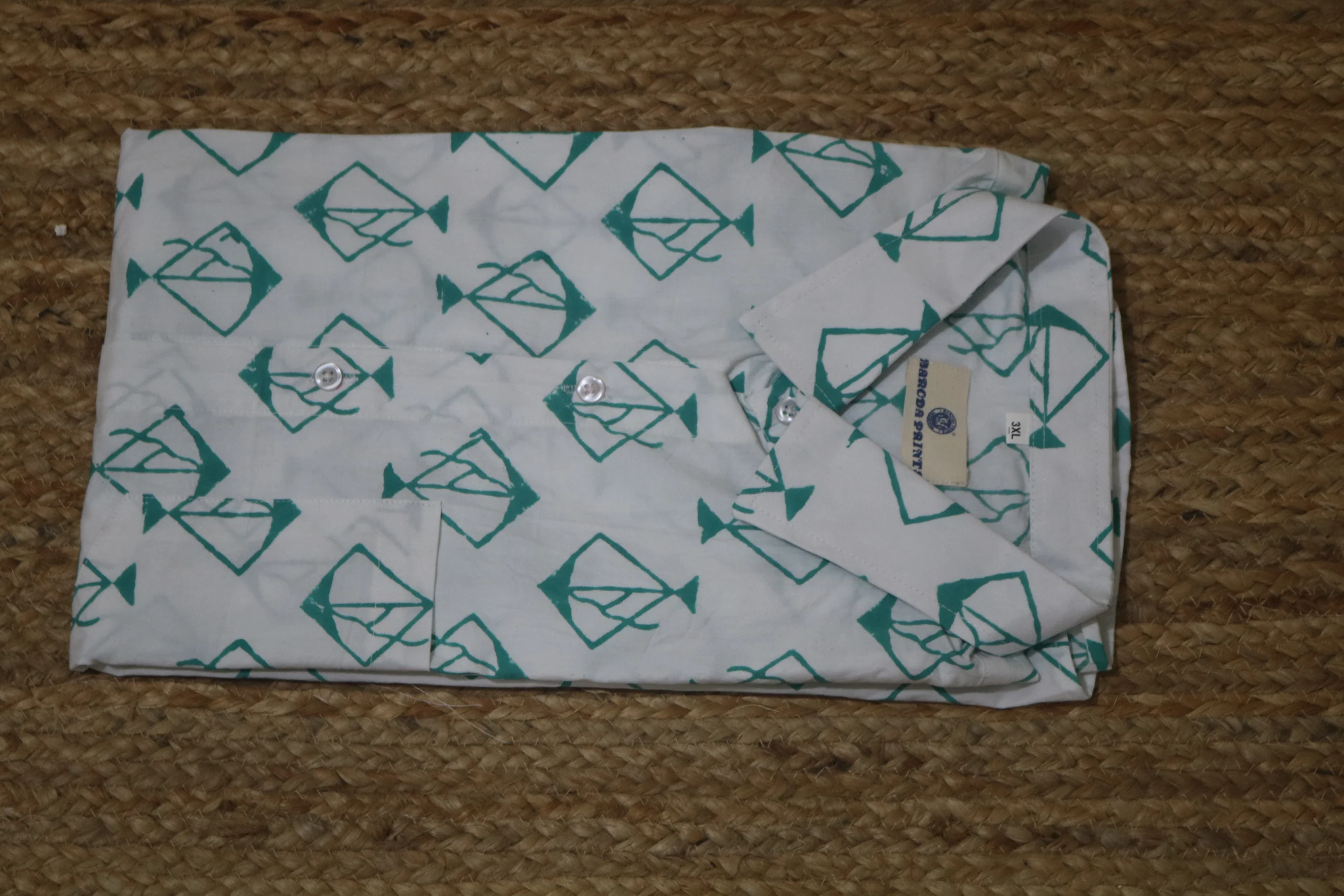 Hand Block Printed Men Shirt - 01