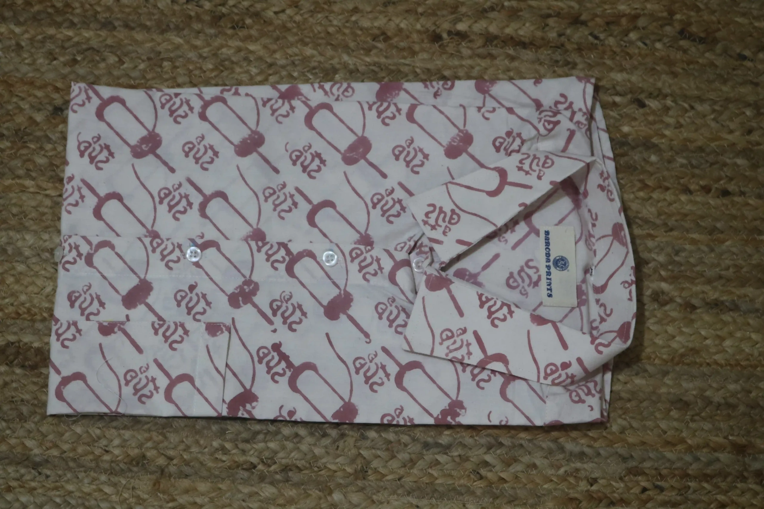 Hand Block Printed Men Shirt - 02