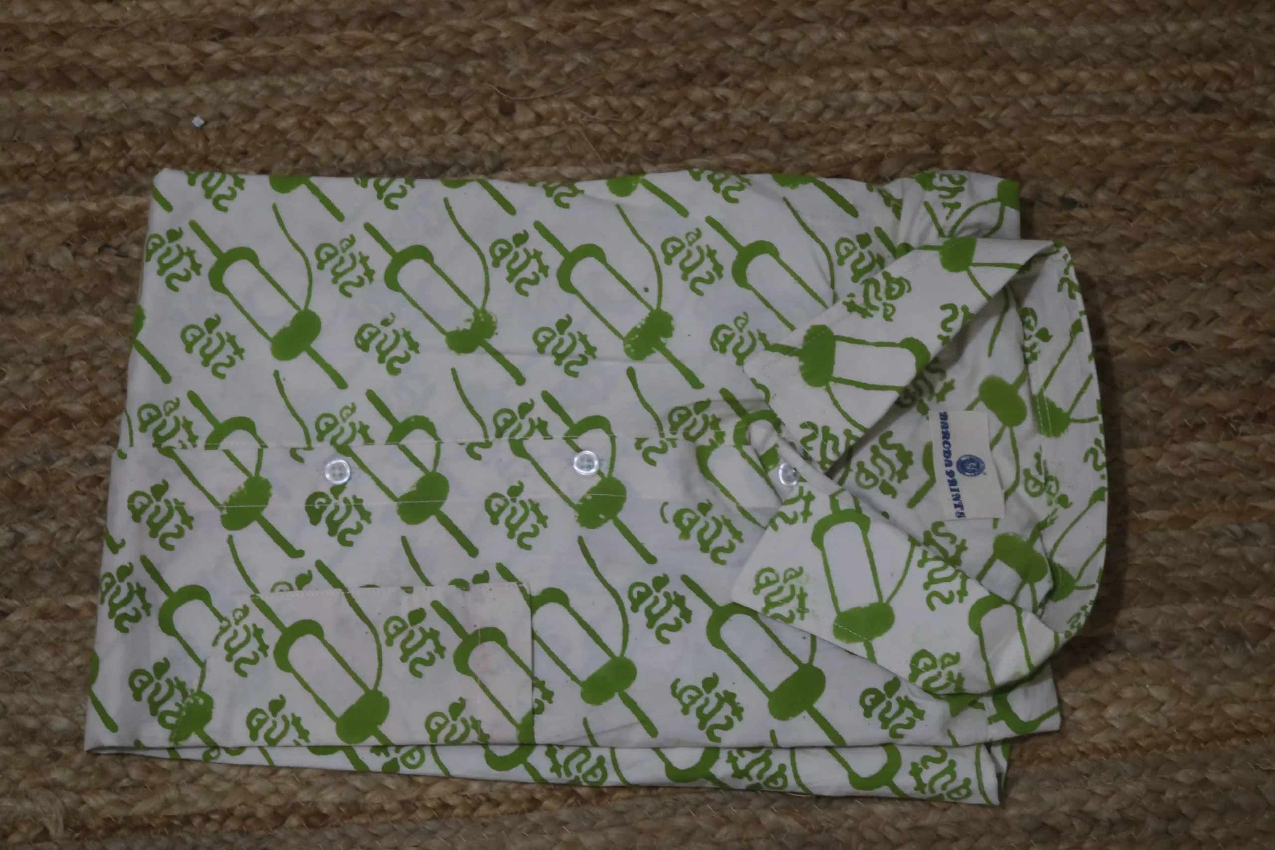 Hand Block Printed Men Shirt - 03