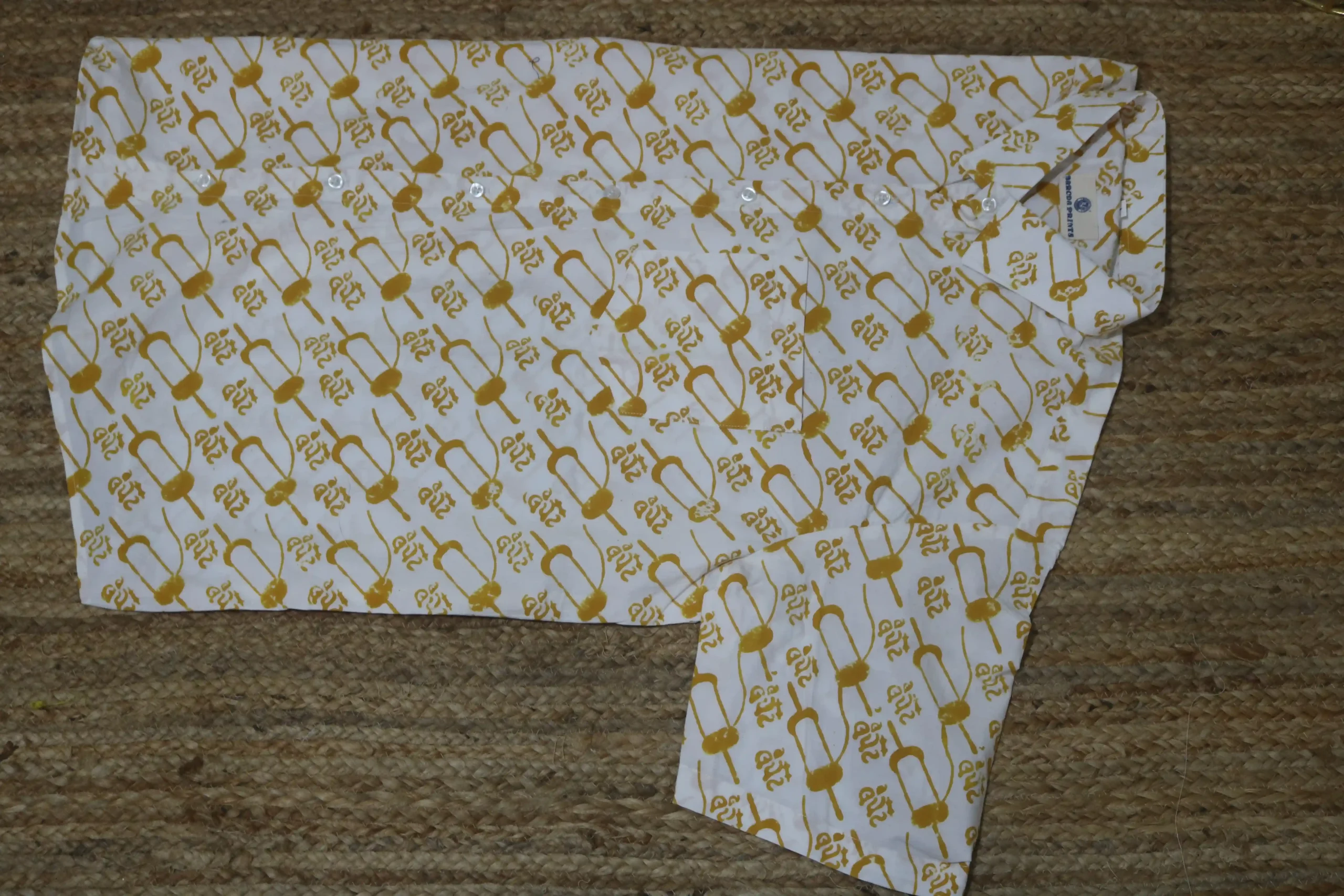 Hand Block Printed Men Shirt - 04