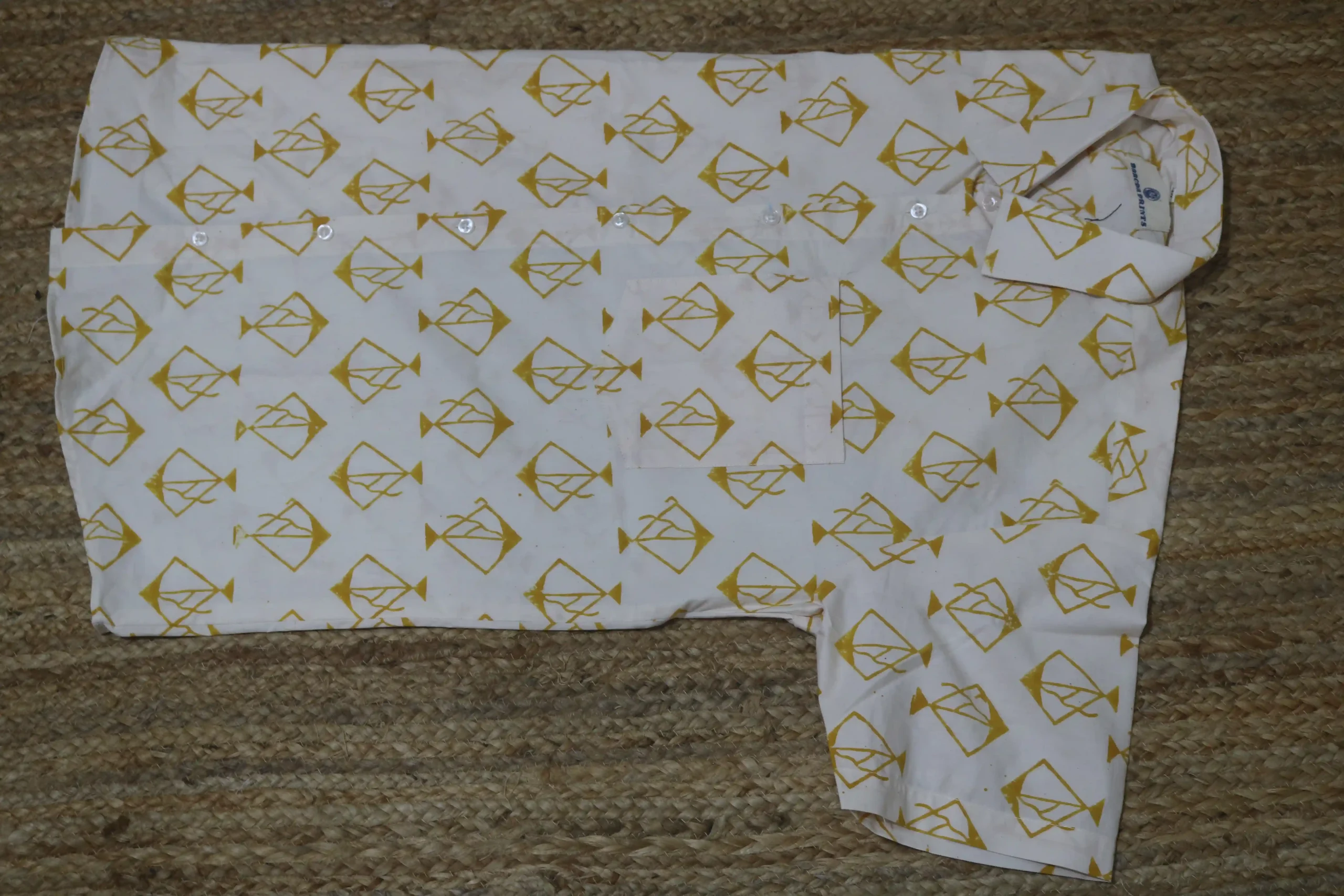 Hand Block Printed Men Shirt - 10