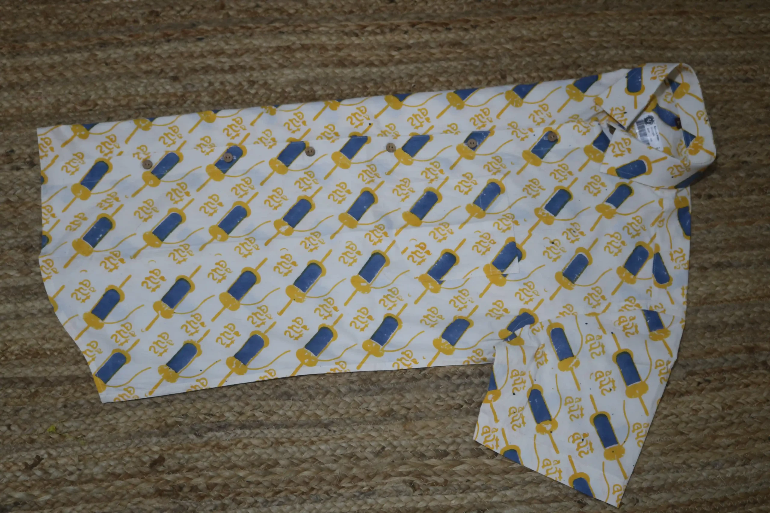 Hand Block Printed Men Shirt - 11