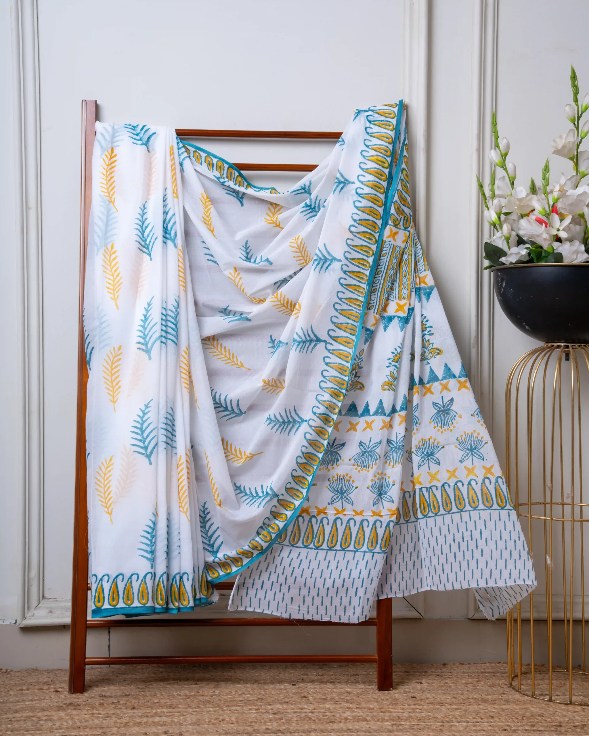 Baroda Prints Hand Block Printed Sarees - 100 - Image 2