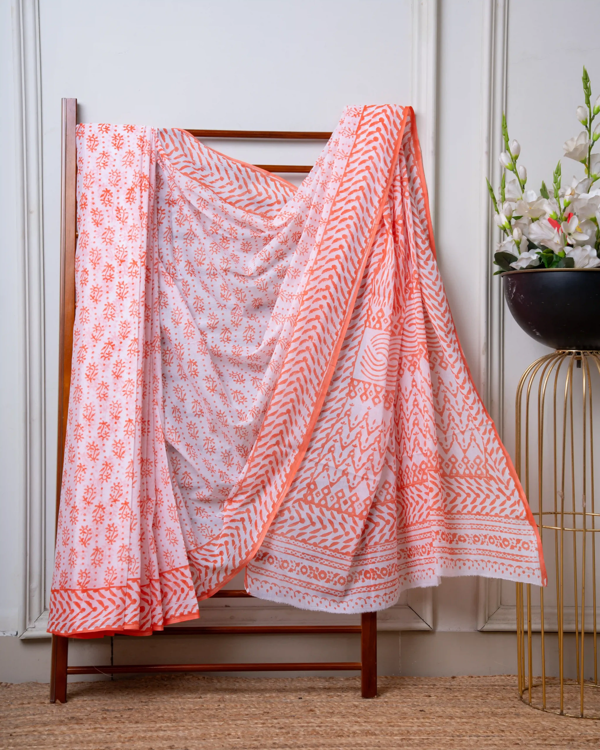 Baroda Prints Hand Block Printed Sarees - 107 - Image 3