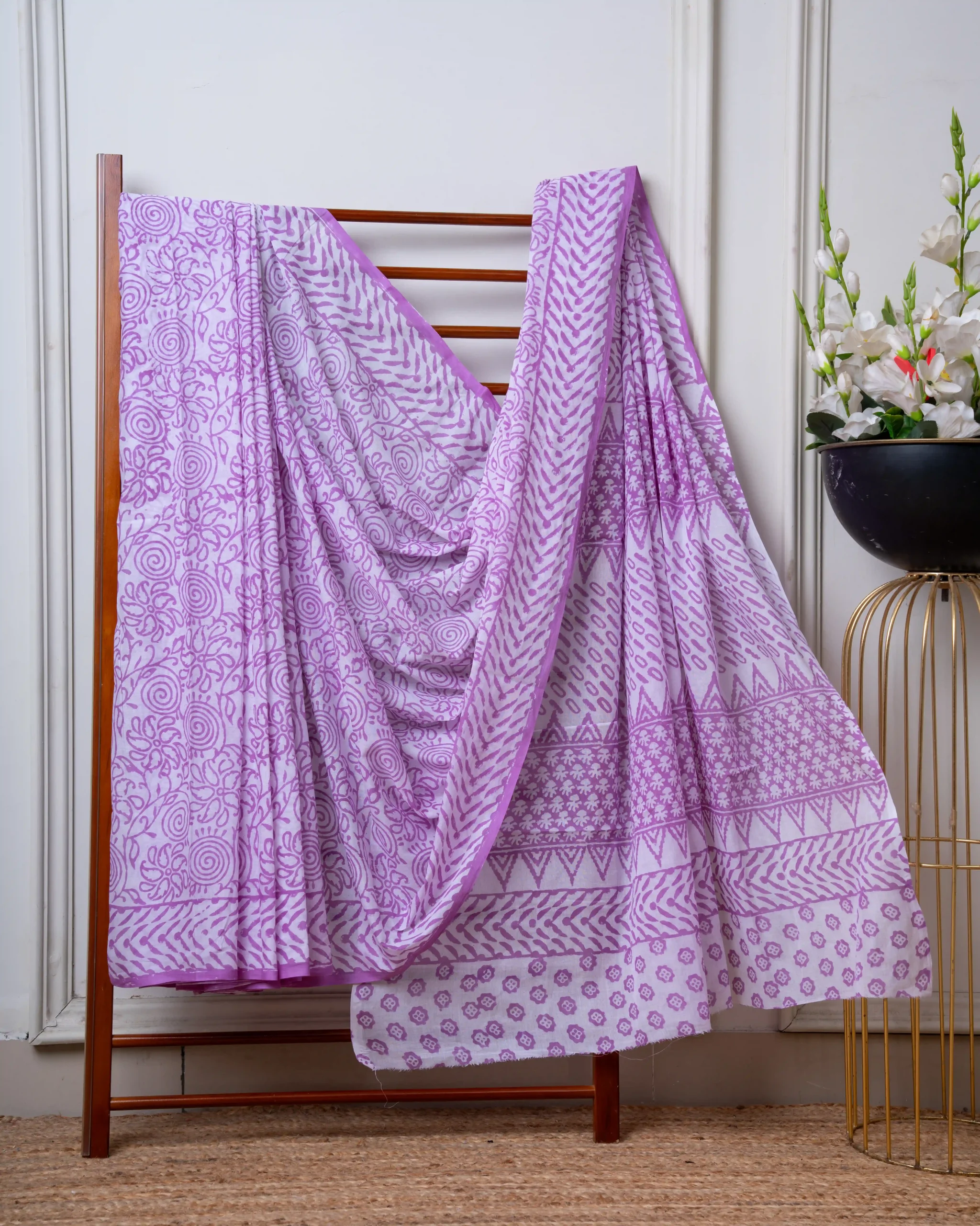 Baroda Prints Hand Block Printed Sarees - 109 - Image 2