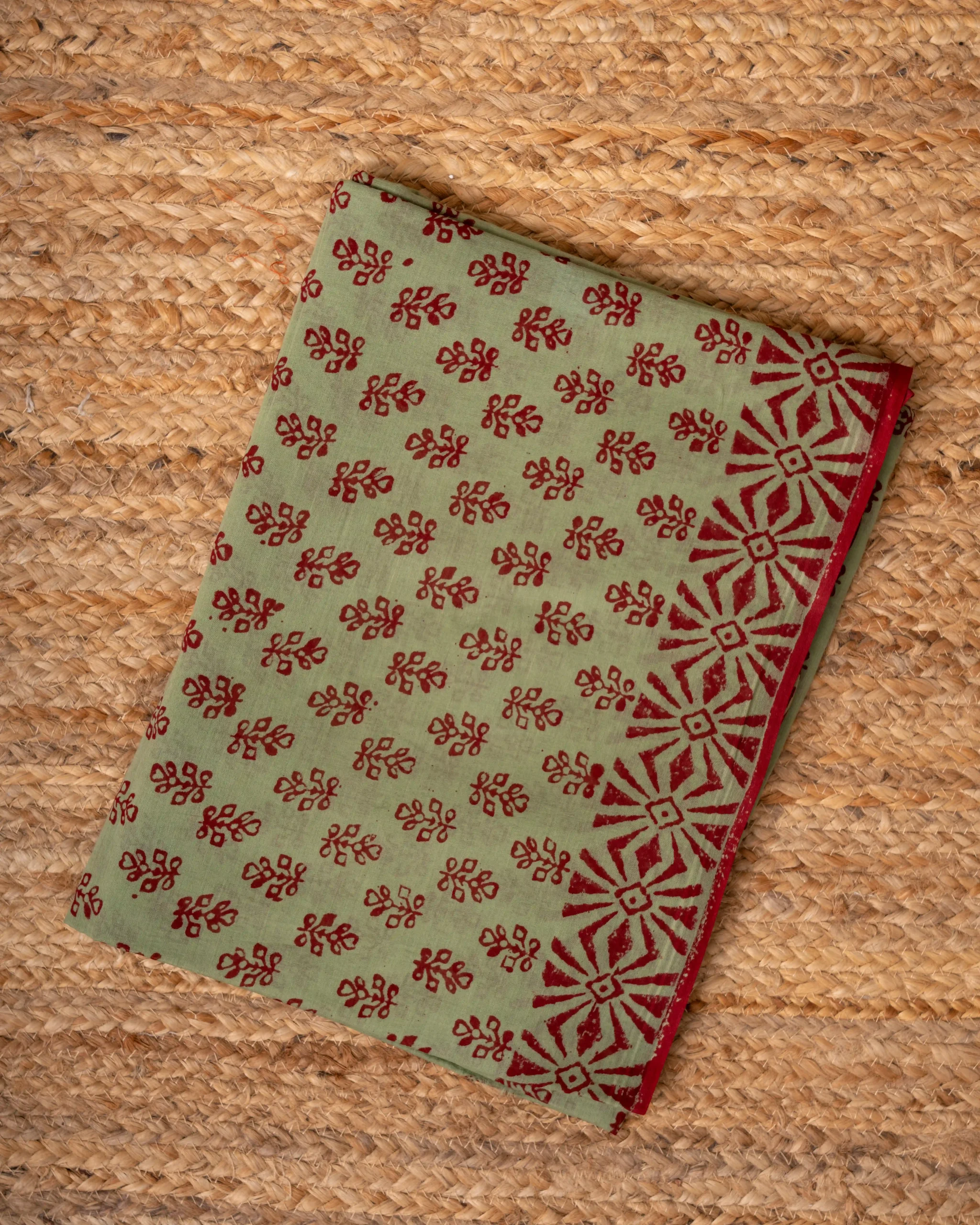 Baroda Prints Colored Hand Block Printed Sarees - 112