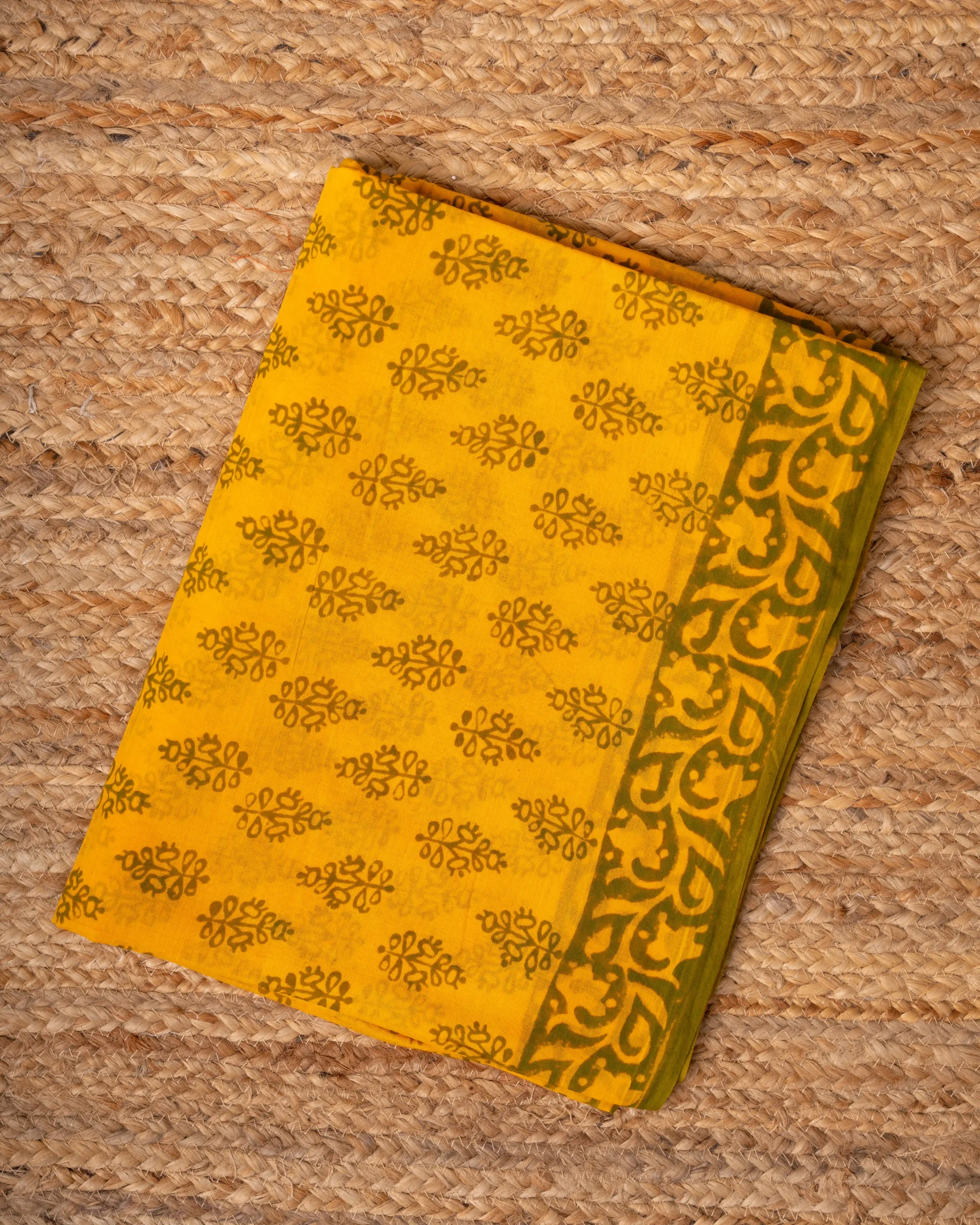 Baroda Prints Colored Hand Block Printed Sarees - 113