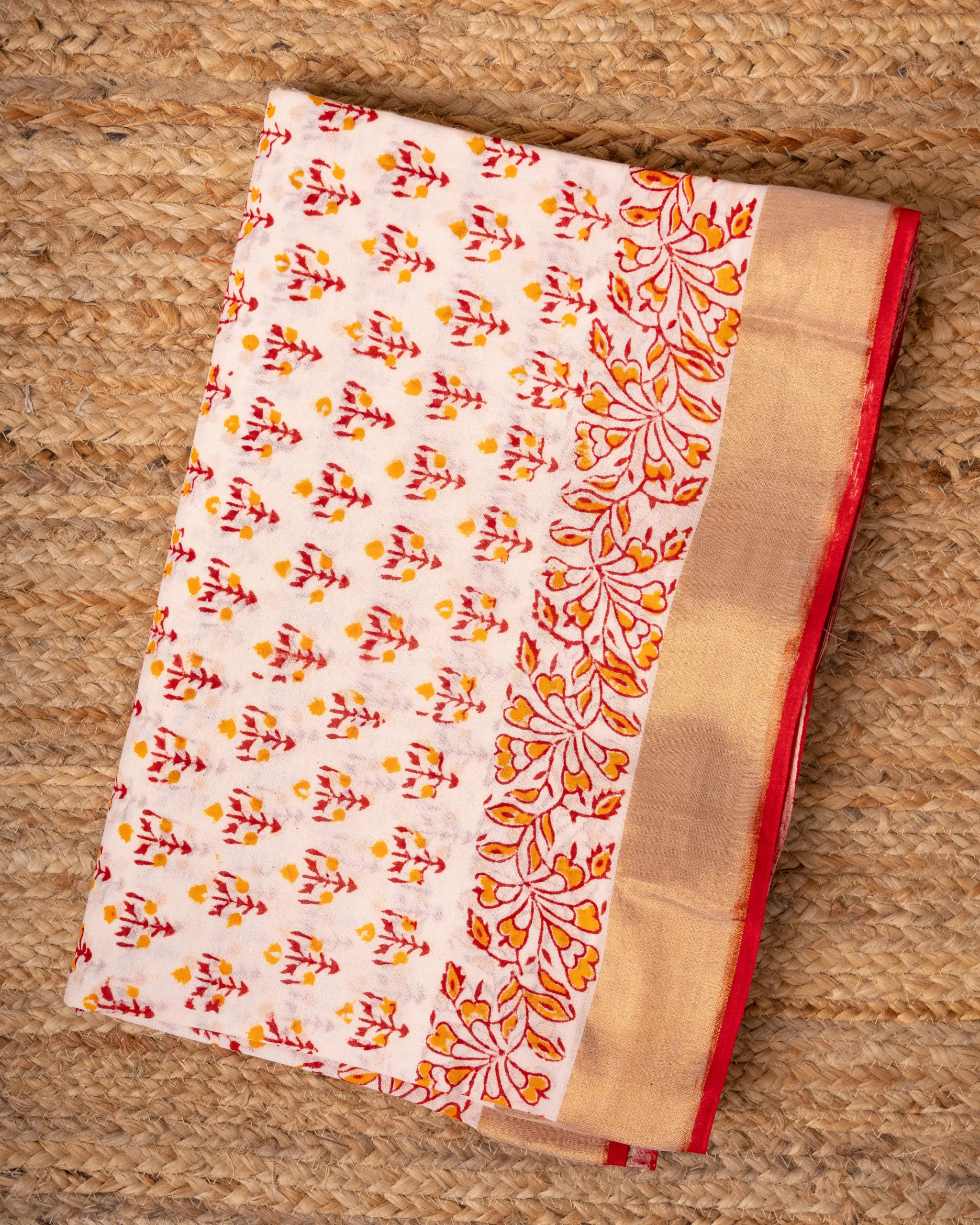 Baroda Prints Hand Block Printed Sarees - 121