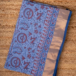 Baroda Prints Colored Hand Block Printed Sarees - 124