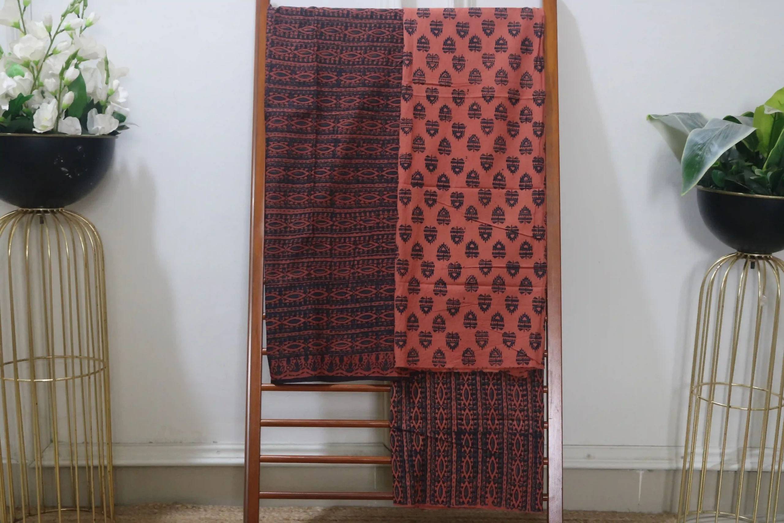 Hand Block Printed Dress Material (Unstiched) - 202