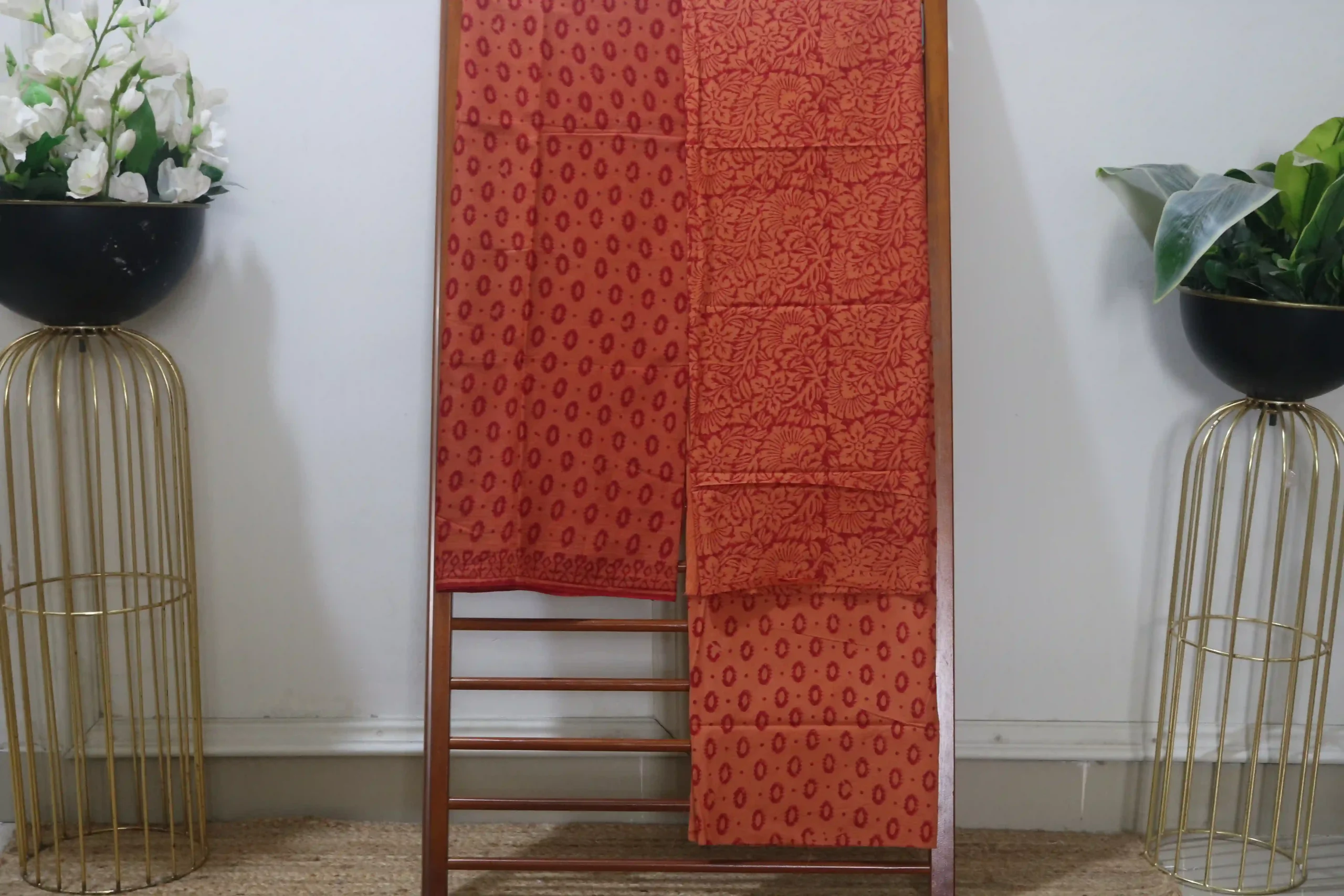 Hand Block Printed Dress Material (Unstiched) - 204