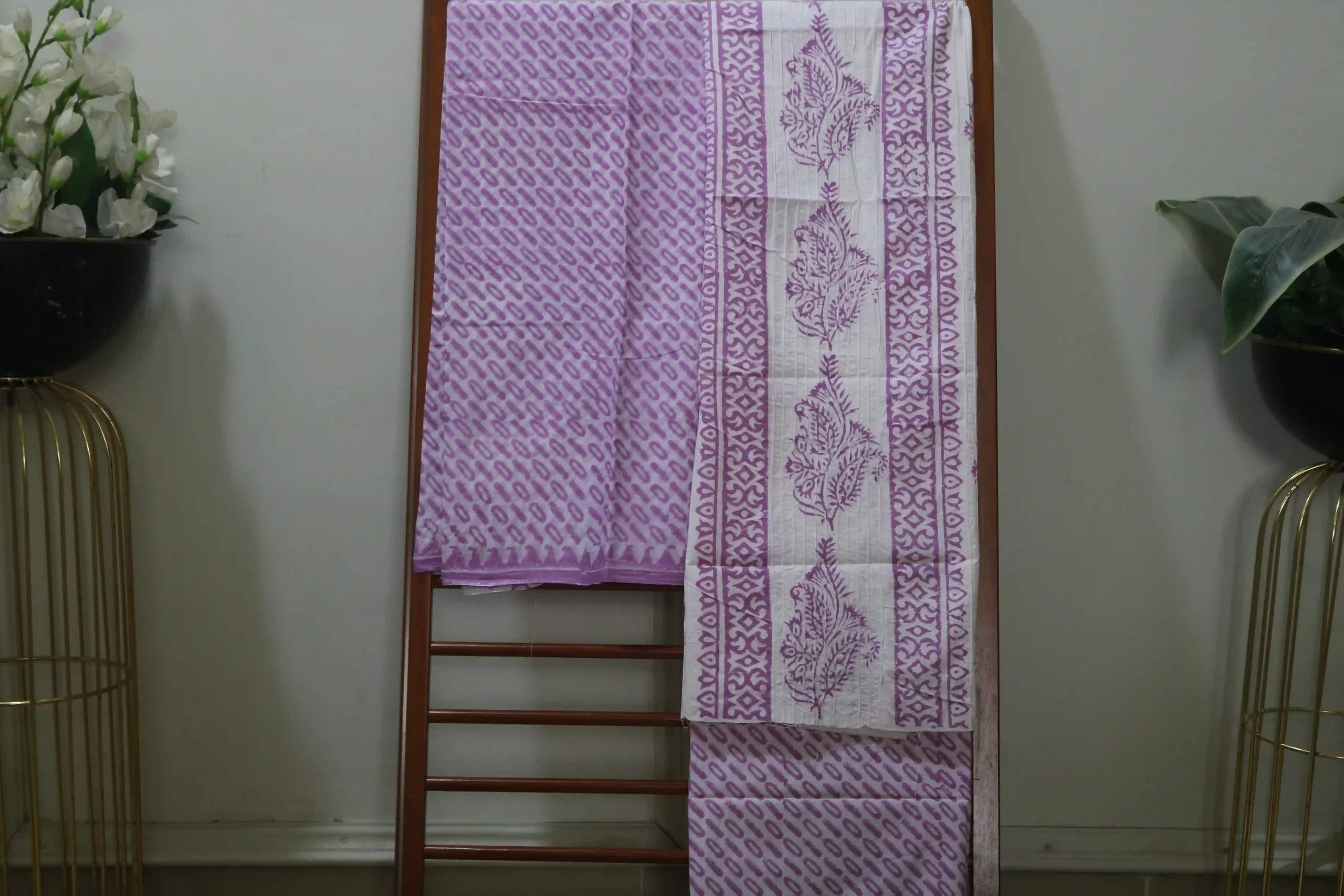 Hand Block Printed Dress Material (Unstiched) - 206