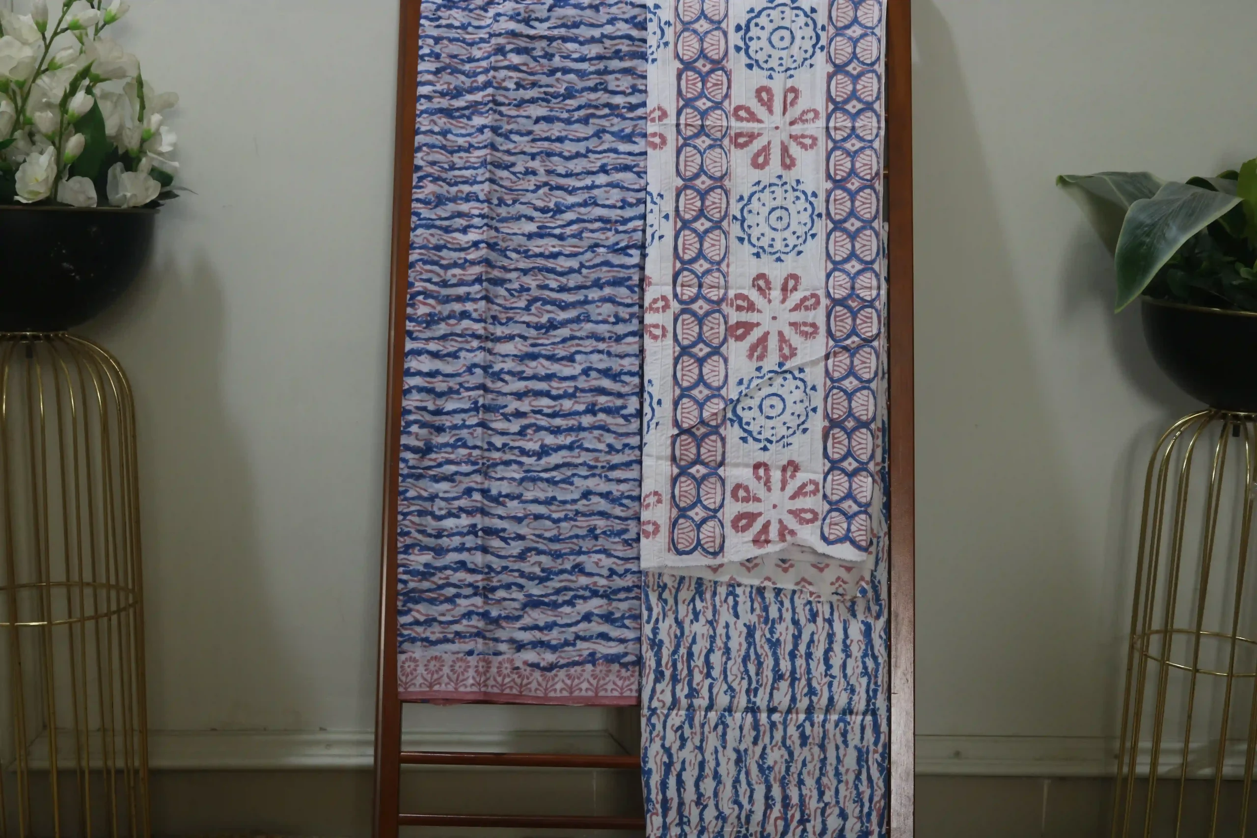 Hand Block Printed Dress Material (Unstiched) - 207