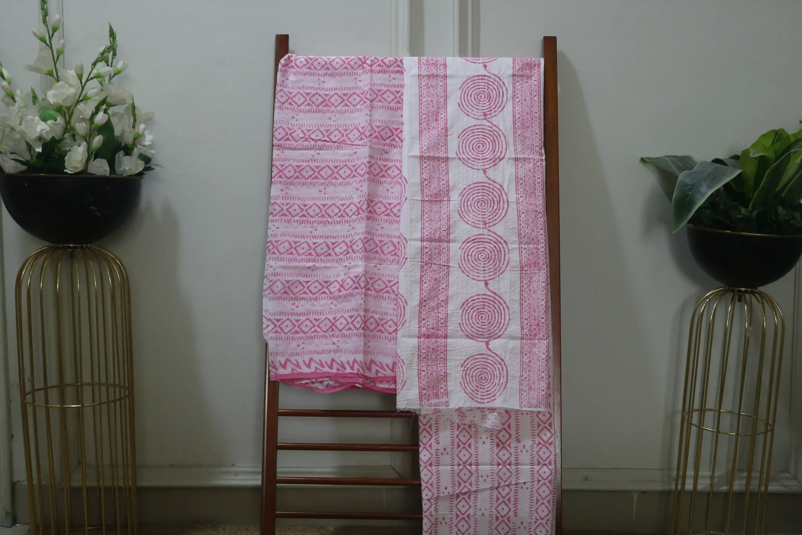 Hand Block Printed Dress Material (Unstiched) - 208