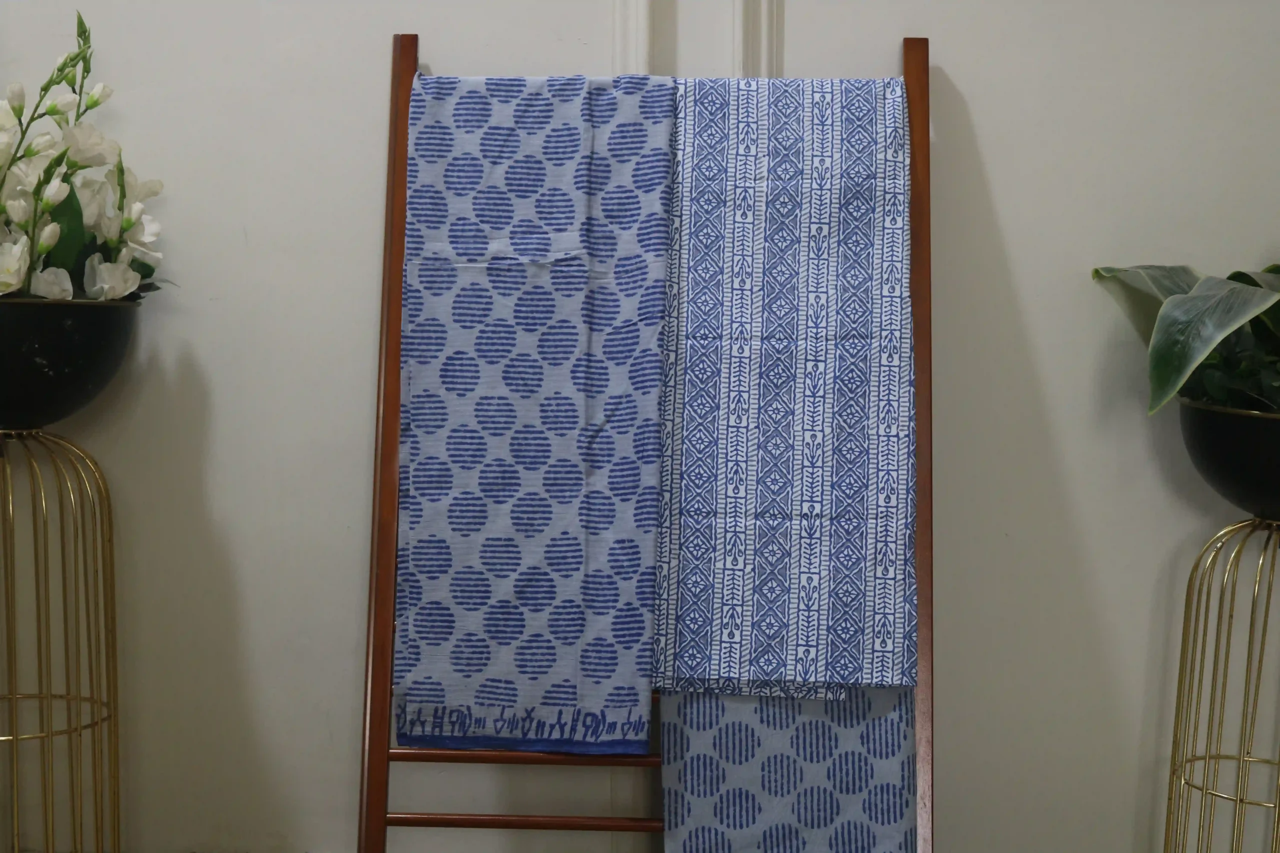 Hand Block Printed Dress Material (Unstiched) - 221