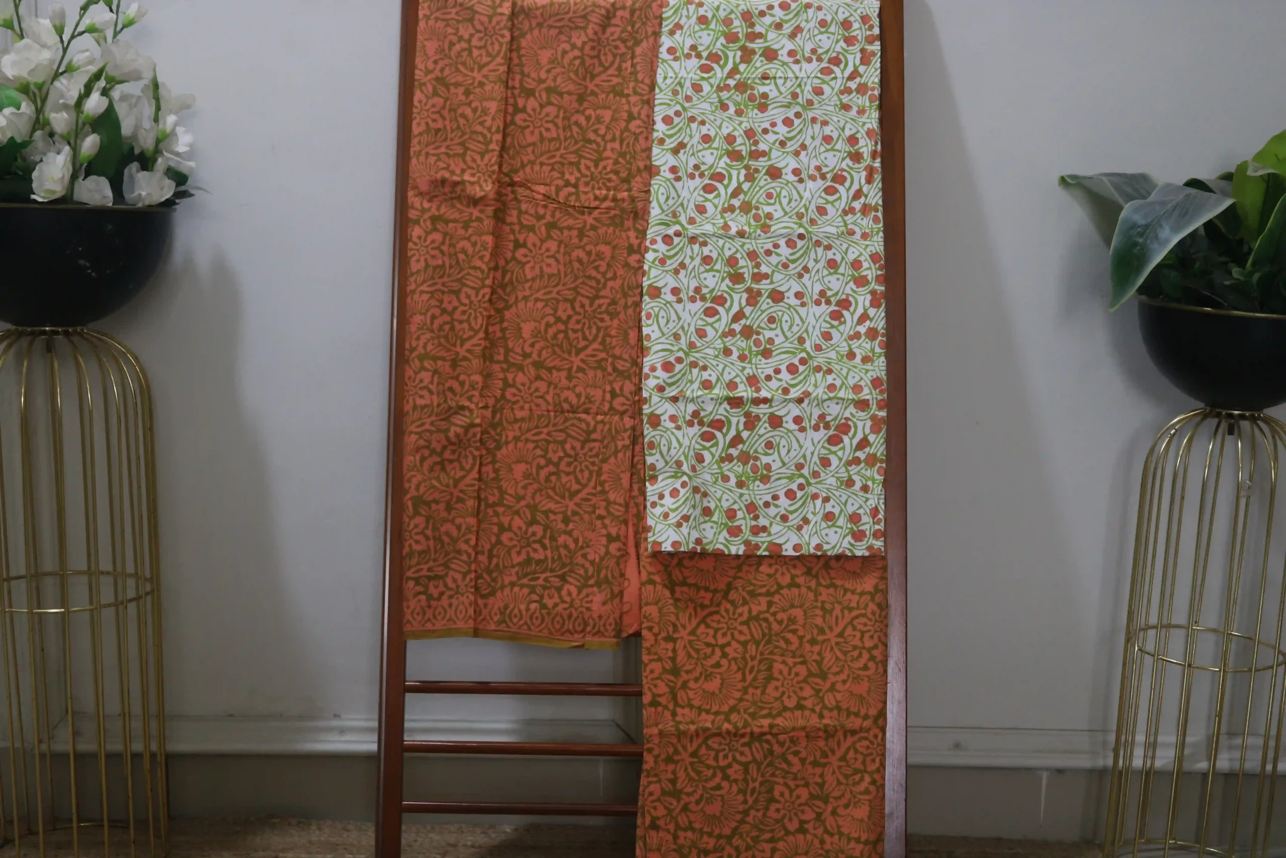 Hand Block Printed Dress Material (Unstiched) - 223