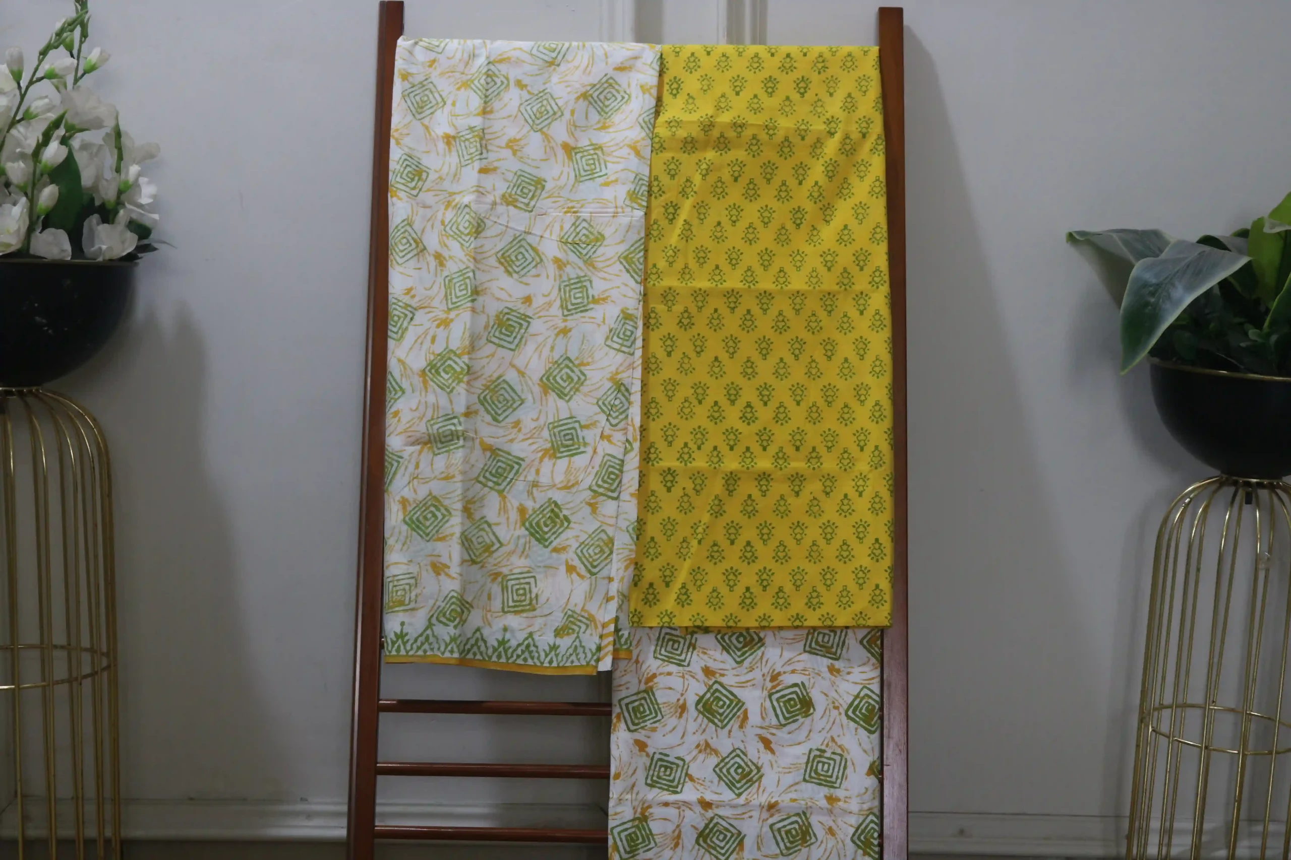 Hand Block Printed Dress Material (Unstiched) - 224