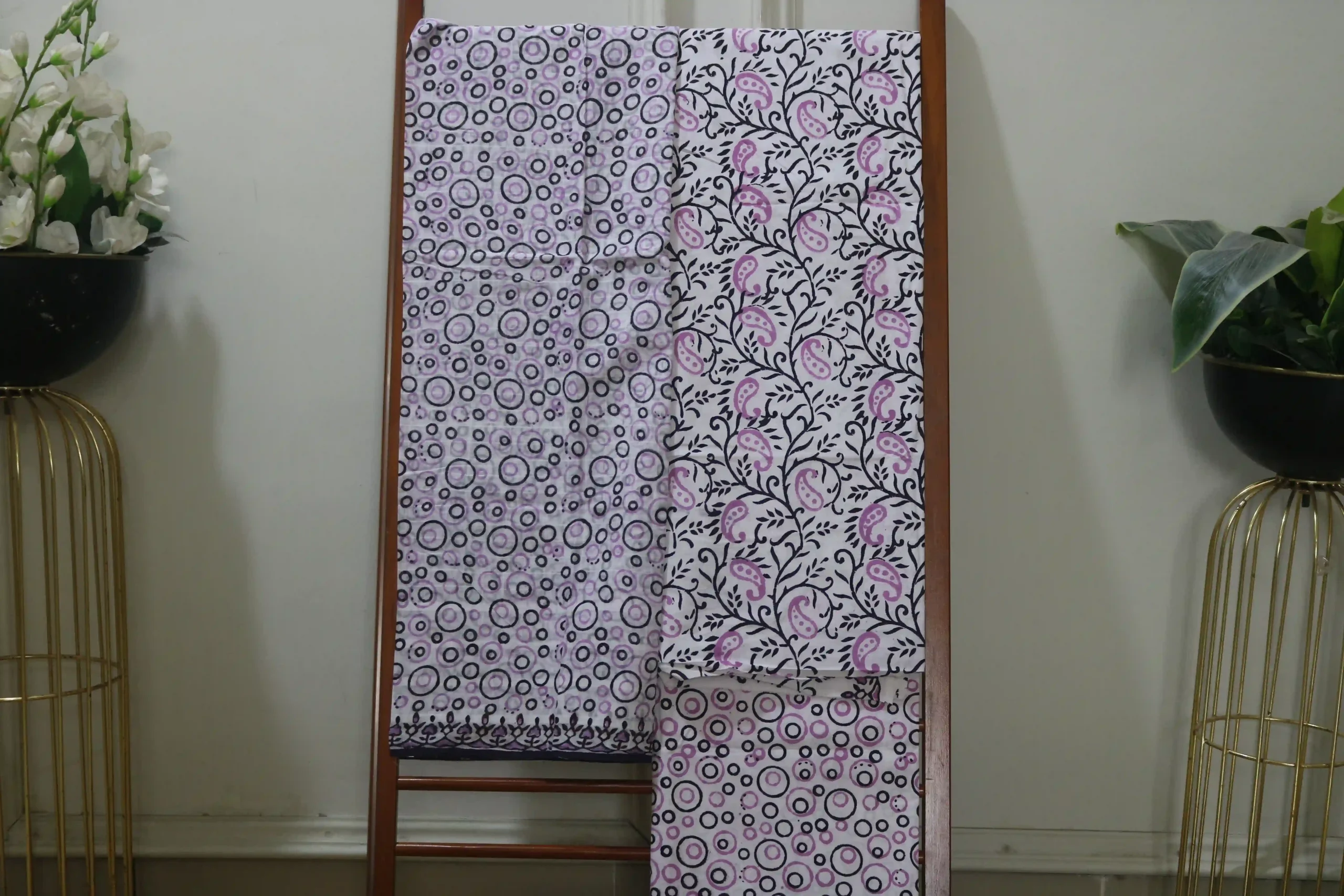 Hand Block Printed Dress Material (Unstiched) - 231