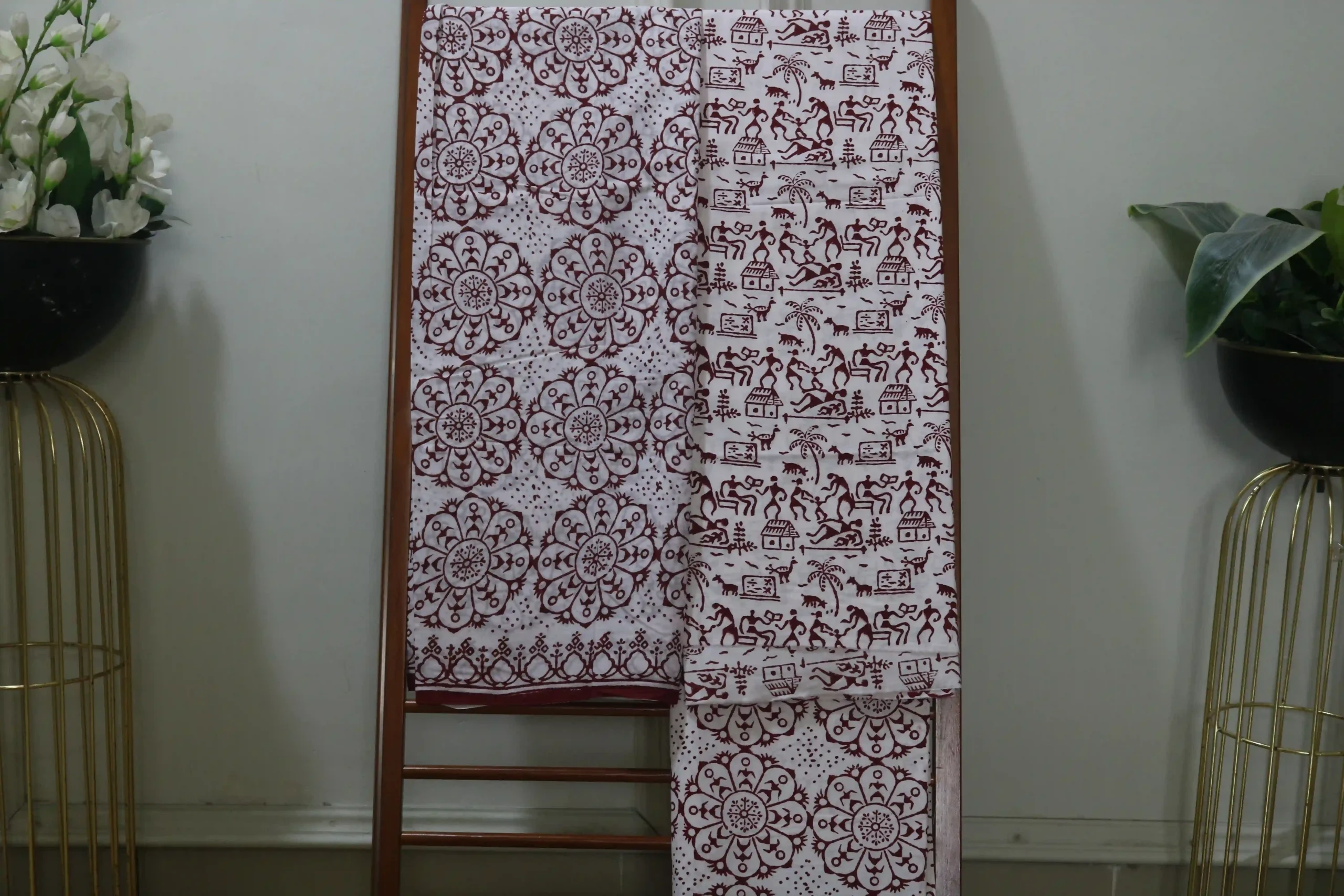 Hand Block Printed Dress Material (Unstiched) - 232