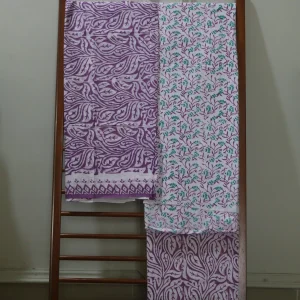 Hand Block Printed Dress Material (Unstiched) - 233