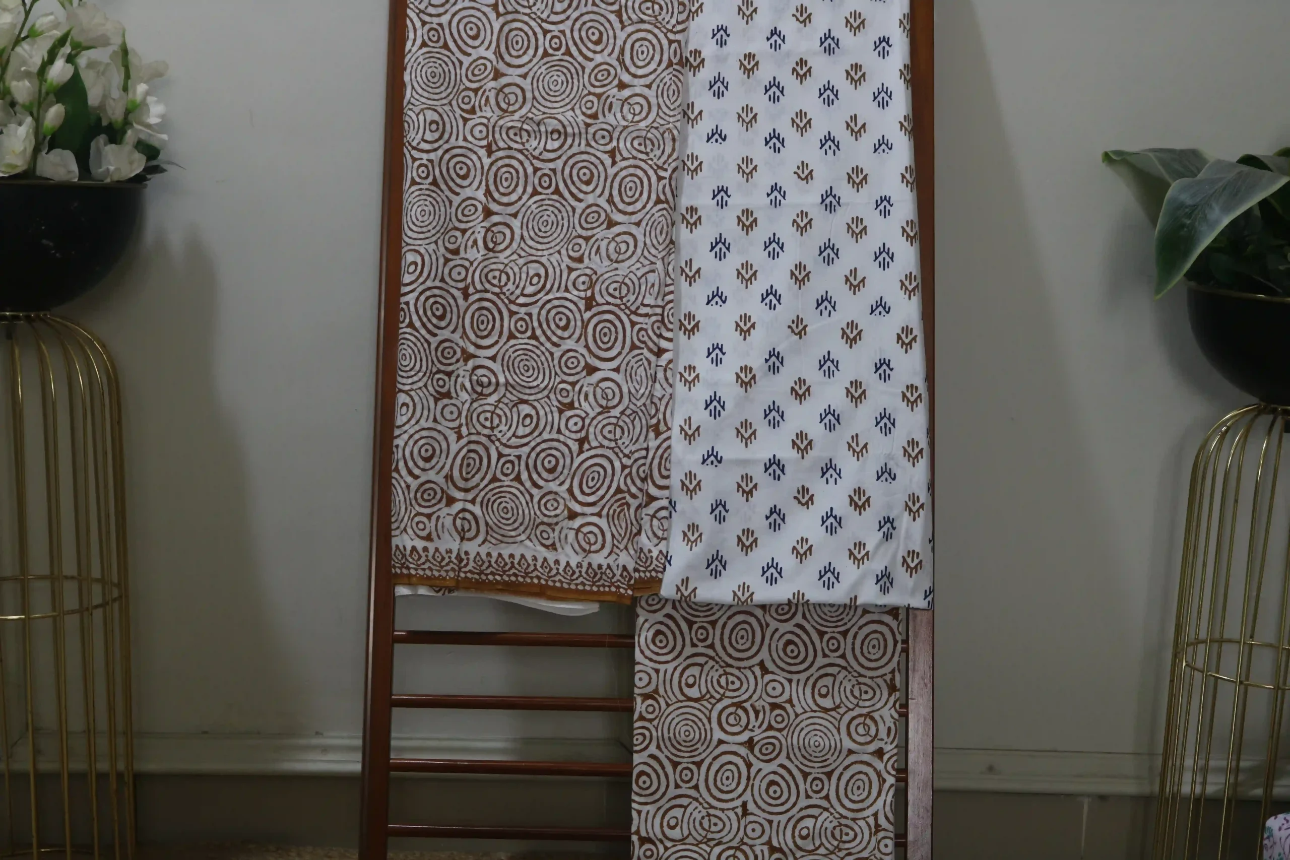 Hand Block Printed Dress Material (Unstiched) - 237