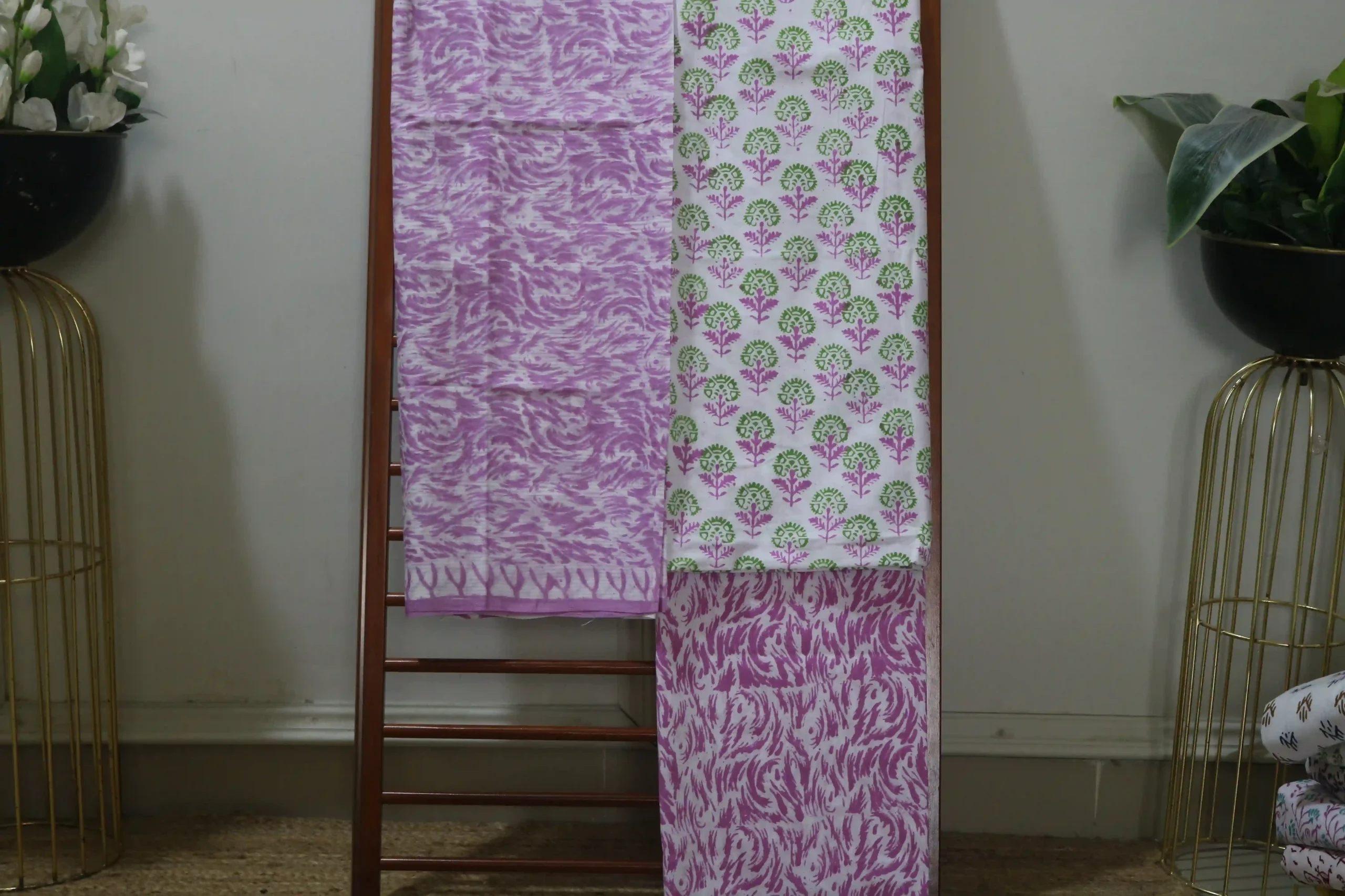 Hand Block Printed Dress Material (Unstiched) - 238