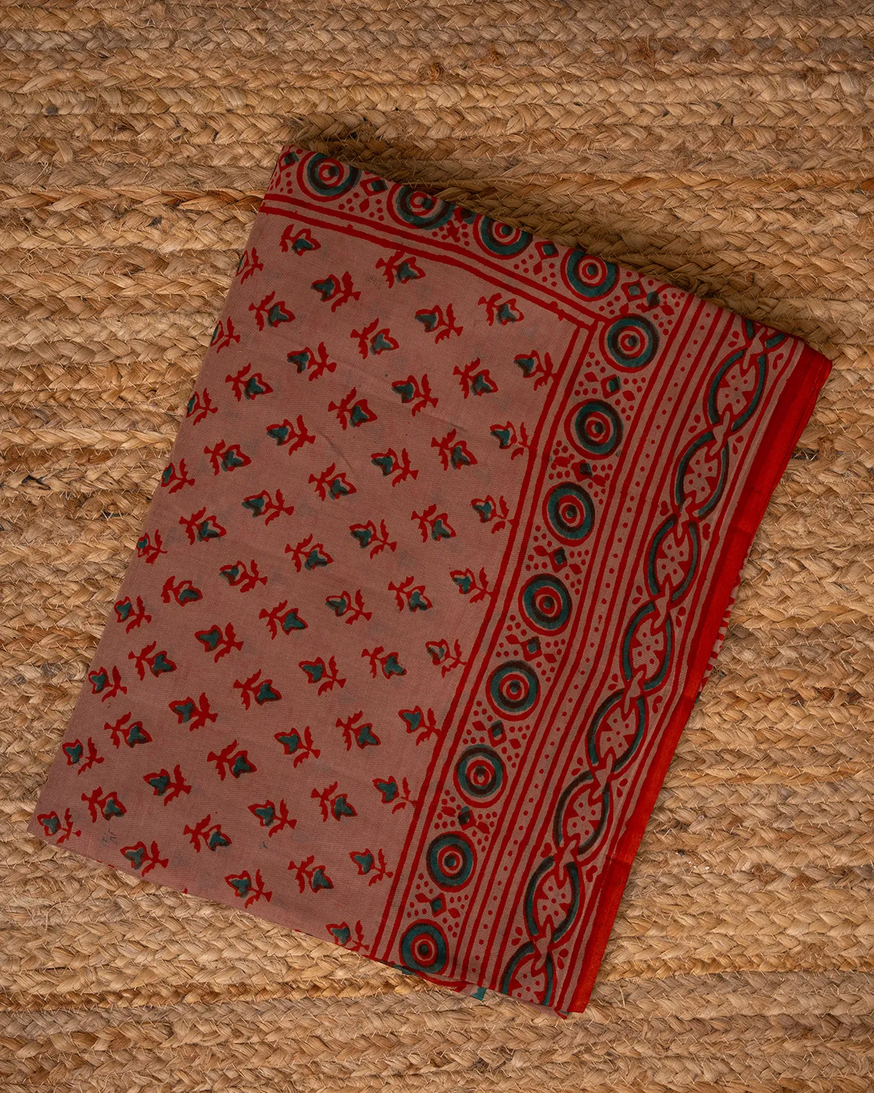 Baroda Prints Colored Hand Block Printed Sarees - BP02 - Image 3