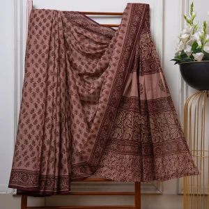 Baroda Prints Colored Hand Block Printed Sarees - BP05