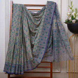Baroda Prints Colored Hand Block Printed Sarees - BP08