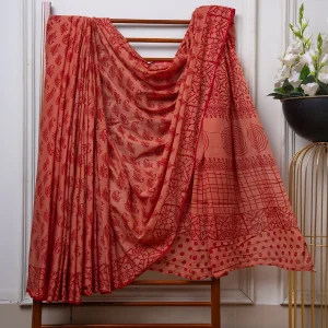 Baroda Prints Colored Hand Block Printed Sarees - BP09