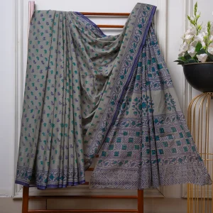 Baroda Prints Colored Hand Block Printed Sarees - BP11