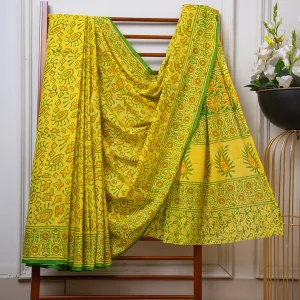 Baroda Prints Colored Hand Block Printed Sarees - BP13