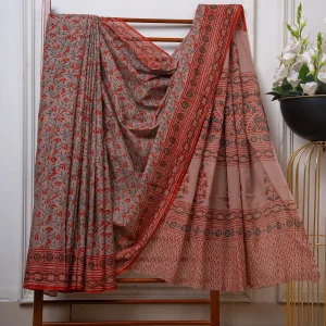Baroda Prints Colored Hand Block Printed Sarees - BP14