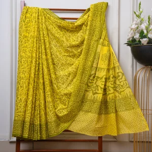 Baroda Prints Colored Hand Block Printed Sarees - BP18