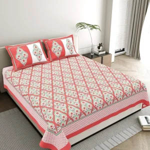Aravali Collection King Size Cotton Screen Print Bedsheet - MP 03