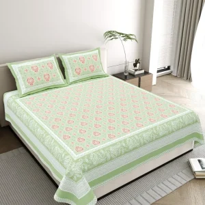 Aravali Collection King Size Cotton Screen Print Bedsheet - MP 04