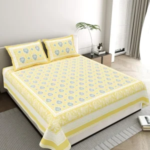 Aravali Collection King Size Cotton Screen Print Bedsheet - MP 06