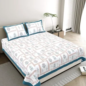 Aravali Collection King Size Cotton Screen Print Bedsheet - MP 07
