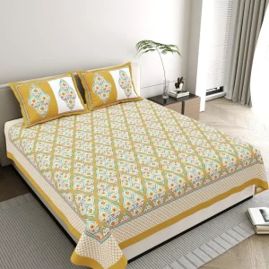 Aravali Collection King Size Cotton Screen Print Bedsheet - MP 09