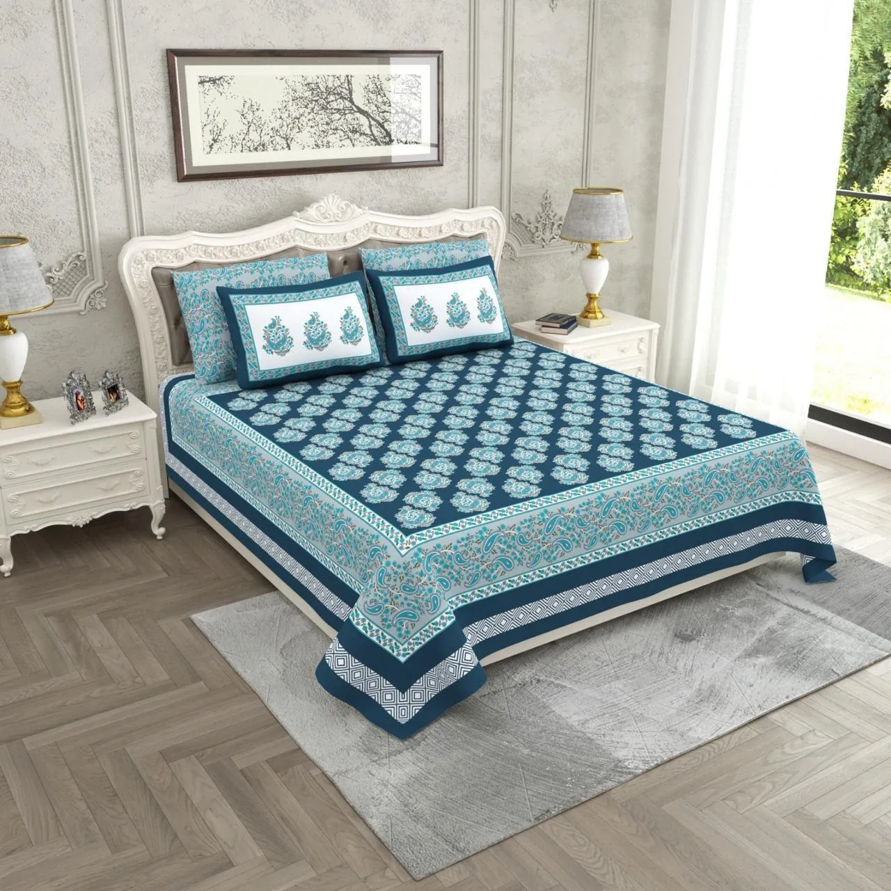 Raider Collection King Size Cotton Screen Print Bedsheet - MP 27
