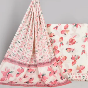 Cotton Screen Print Dress Material (Unstitched) - MP001