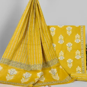 Cotton Screen Print Dress Material (Unstitched) - MP003