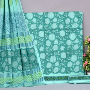 Cotton Hand Block Printed Dress Material (Unstitched) - MP012