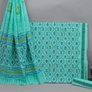 Cotton Hand Block Printed Dress Material (Unstitched) - MP015